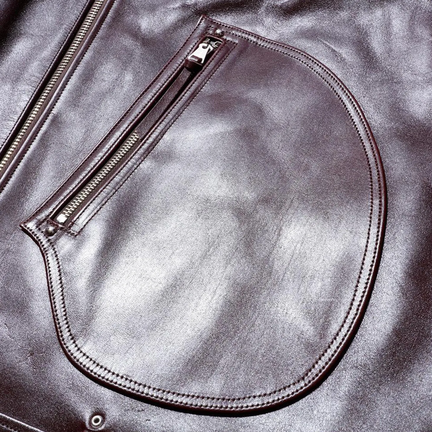 Fountain Head Leathers Beta Horsehide Leather Jacket Brown