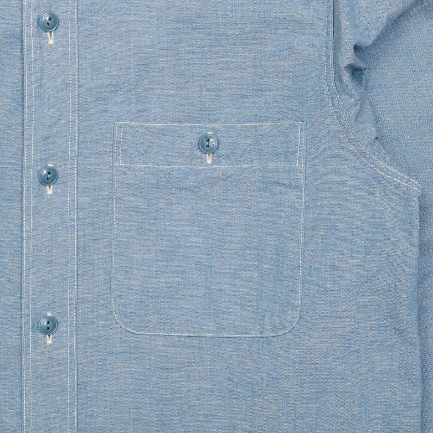 Full Count Chambray Shirt Blue