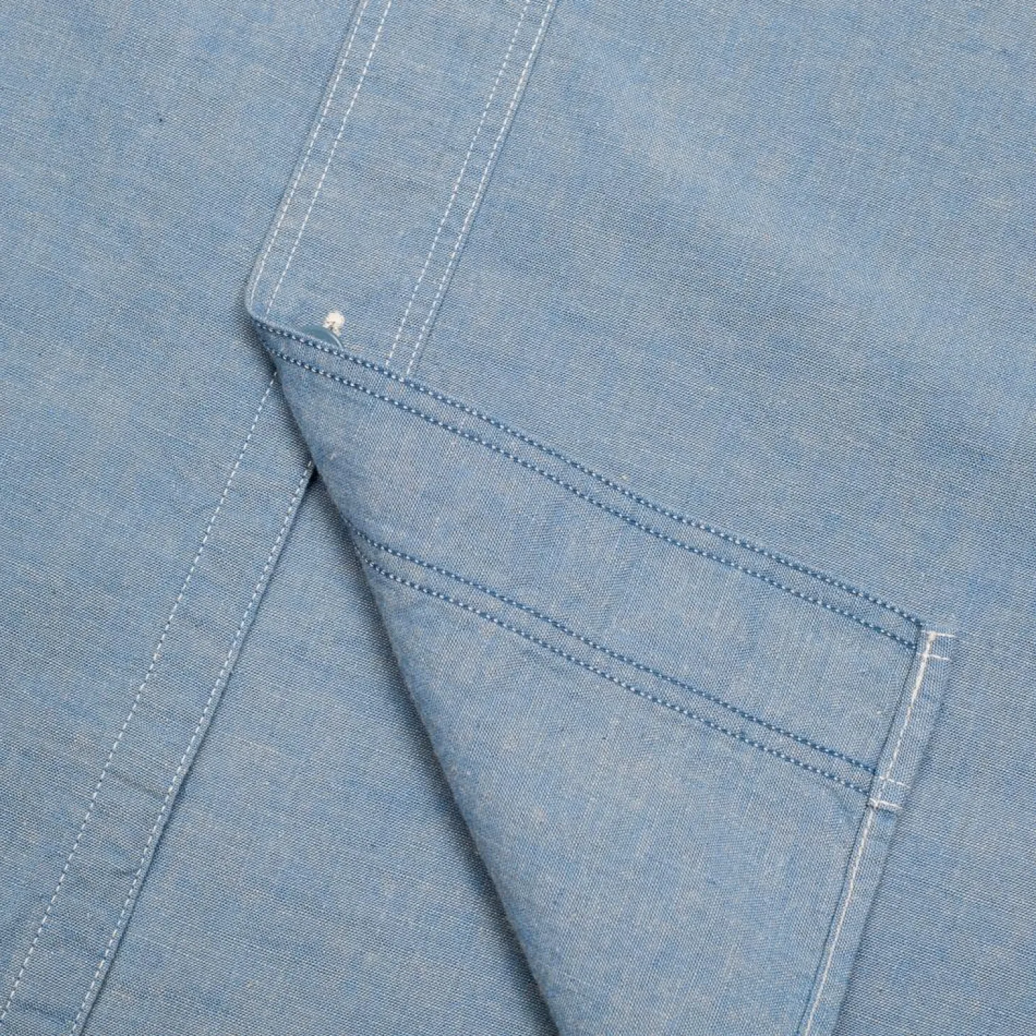 Full Count Chambray Shirt Blue