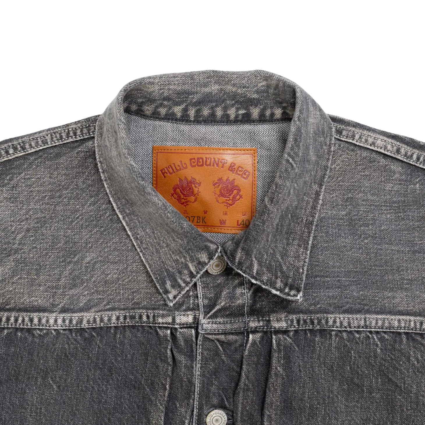 Full Count Type 1 Denim Jacket Dartford Black