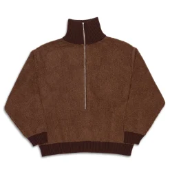 Haversack 5G Pile Zip Sweater Brown