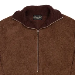 Haversack 5G Pile Zip Sweater Brown