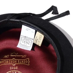 H.W. Dog Leather Beret 63 Black