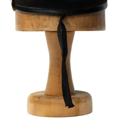 H.W. Dog Leather Beret 63 Brown