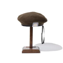 H.W. Dog Leather Beret 63 Olive