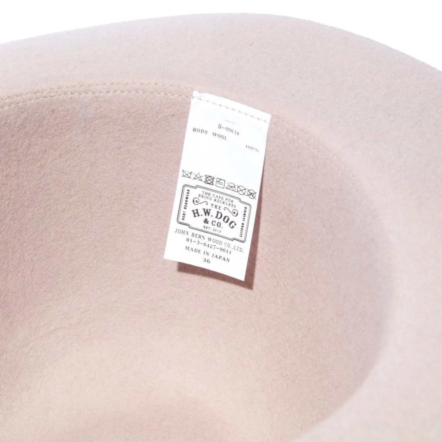H.W. Dog Travellers Hat Ivory