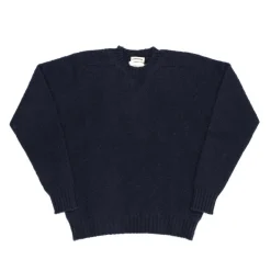 Jamieson's Of Shetland Jamieson's For Clutch Cafe Brushed Shetland Sweater Dark Navy