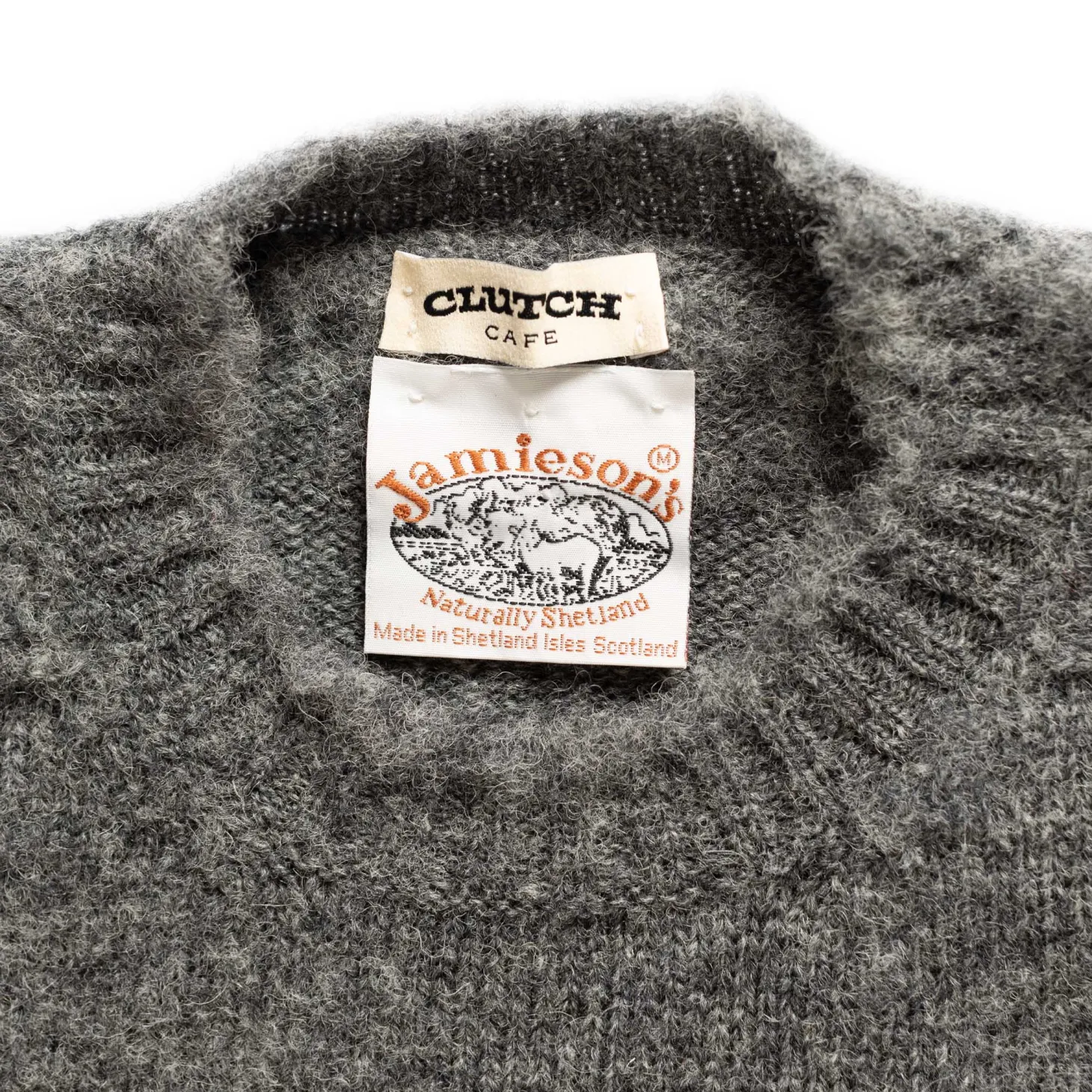Jamieson's Of Shetland Jamieson's For Clutch Cafe Brushed Shetland Sweater Heron