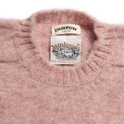 Jamieson's Of Shetland Jamieson's For Clutch Cafe Brushed Shetland Sweater Dog Rose