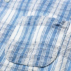 Jelado Westcoast Shirt Indigo x Vanilla Sashiko