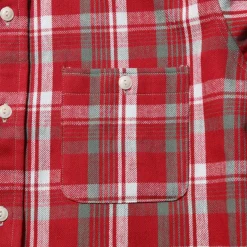 Warehouse & Co x John Gluckow John Gluckow x Warehouse & Co Lot. JG-06 Storm Shirt Burgundy