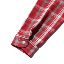 Warehouse & Co x John Gluckow John Gluckow x Warehouse & Co Lot. JG-06 Storm Shirt Burgundy