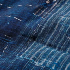 Kuon Boro Hawaiian Shirt Navy