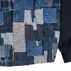 Kuon Boro Panelled Work Jacket Navy