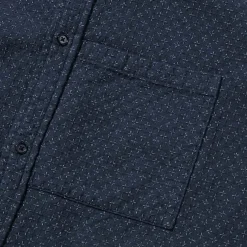 Kuon Cross Sashiko Shirt Navy