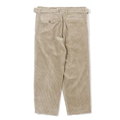 Kuon Fanage Corduroy Belted Trousers Beige
