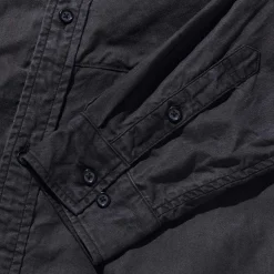 Kuon Regular Collar Shirt Sumizome Charcoal Grey