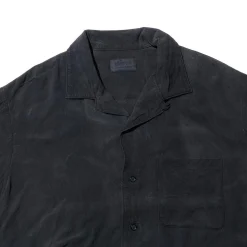 Kuon S/S Open Collar Shirt Sumizome