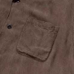 Kuon S/S Open Collar Shirt Dorozome