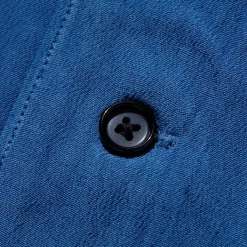 Kuon S/S Open Collar Shirt Aizome