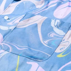 Kuon S/S Suminagashi Camp Collar Shirt