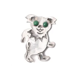 Munqa Dreaming Bear Turquoise Broach