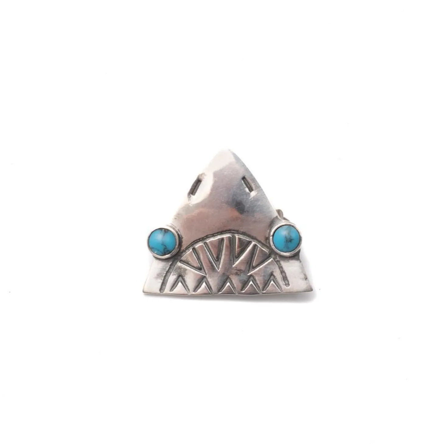 Munqa Pin Badge w/Turquoise Jaws