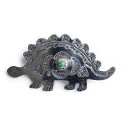 Munqa Stegosaurus Turquoise Broach