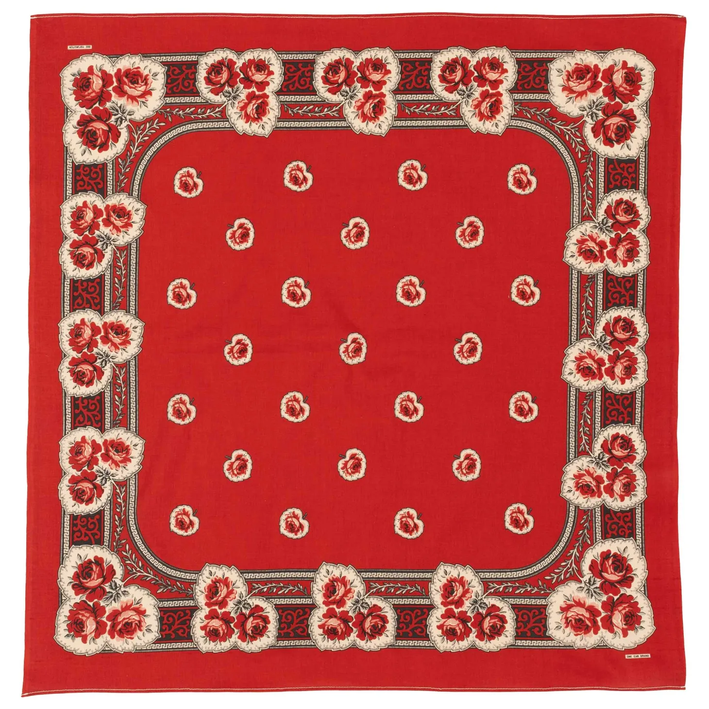One Ear Brand x Ooe Yofukuten Ecossaise Turkey Red Bandana