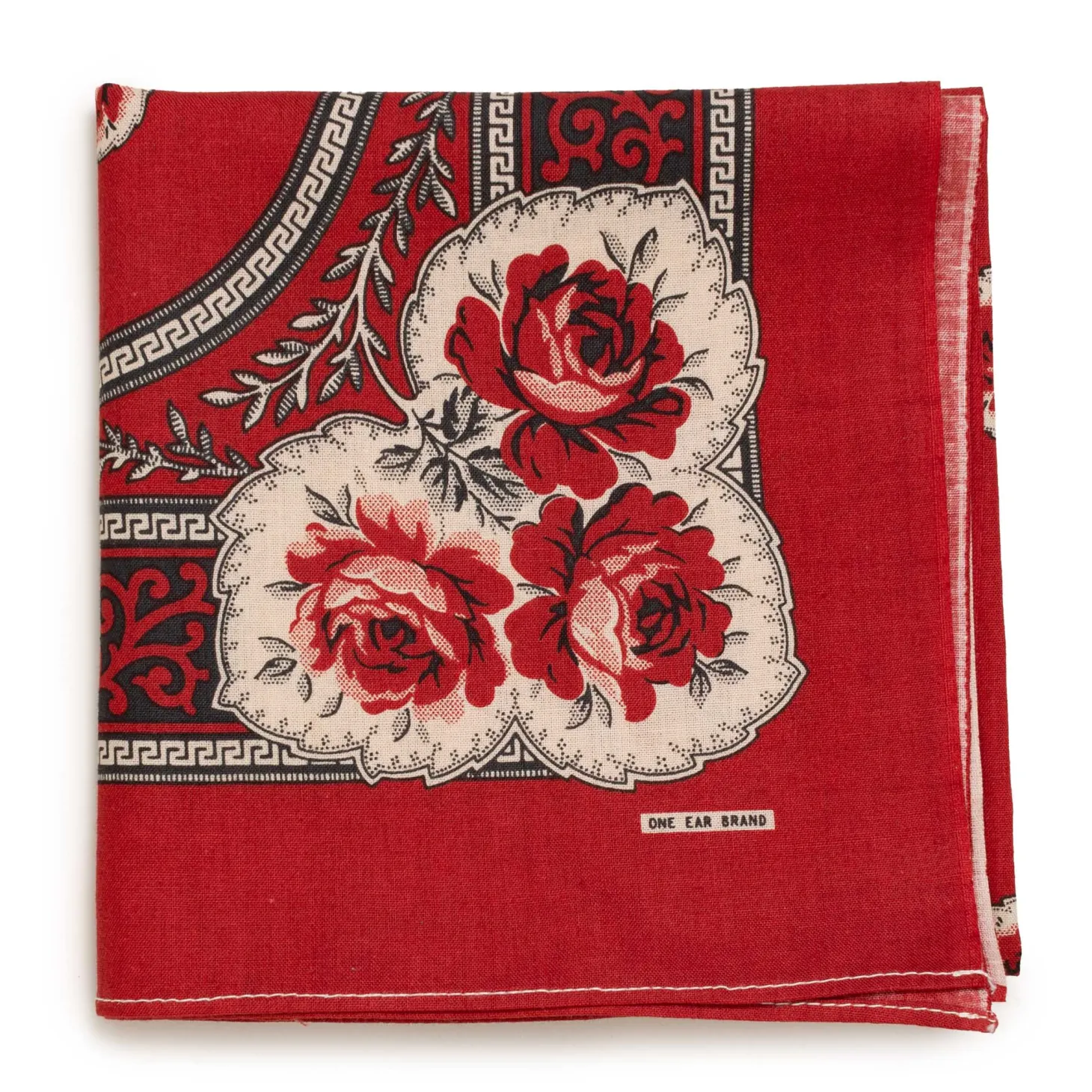 One Ear Brand x Ooe Yofukuten Ecossaise Turkey Red Bandana