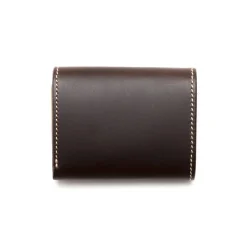 Opus Japan Mini Tri-Fold Wallet Dark Brown