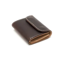 Opus Japan Mini Tri-Fold Wallet Dark Brown