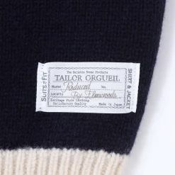 Orgueil Knitted Trainer Sweatshirt Navy x White