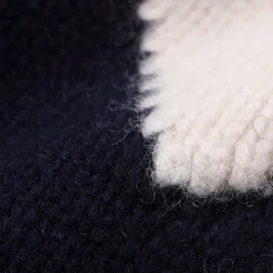 Orgueil Knitted Trainer Sweatshirt Navy x White