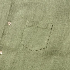 Orgueil Open Collar Shirt Olive Drab