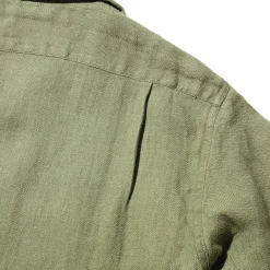 Orgueil Open Collar Shirt Olive Drab