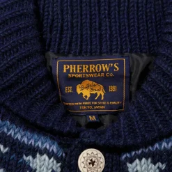 Pherrow's Hand Knitted Cardigan Indigo