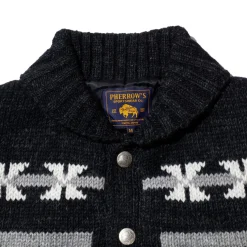 Pherrow's Hand Knitted Cardigan Black