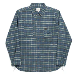 Pherrow's 24W-750 Check Work Shirt Navy
