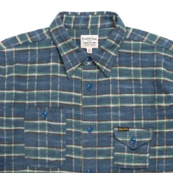 Pherrow's 24W-750 Check Work Shirt Navy