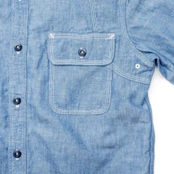 Pherrow's 770WS Chambray Shirt Blue