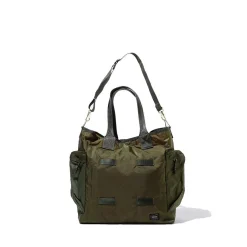 Porter Yoshida & Co Force 2Way Tote Bag Olive Drab