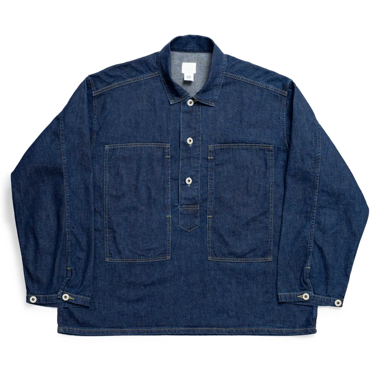 Post Overalls Army Shirt Blue Denim