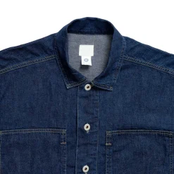 Post Overalls Army Shirt Blue Denim