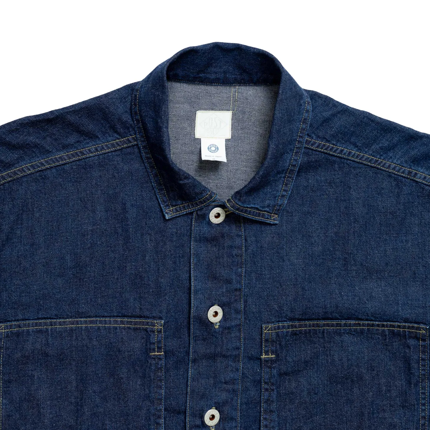 Post Overalls Army Shirt Blue Denim