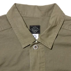 Post Overalls Army Shirt Vintage Sateen Olive