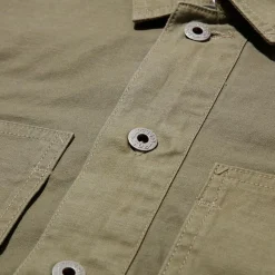 Post Overalls Army Shirt Vintage Sateen Olive