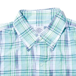 Post Overalls BD2 IKAT Madras Shirt Peppermint