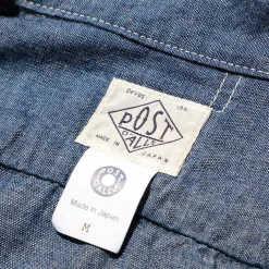Post Overalls S/S Pullover Shirt Chambray Indigo