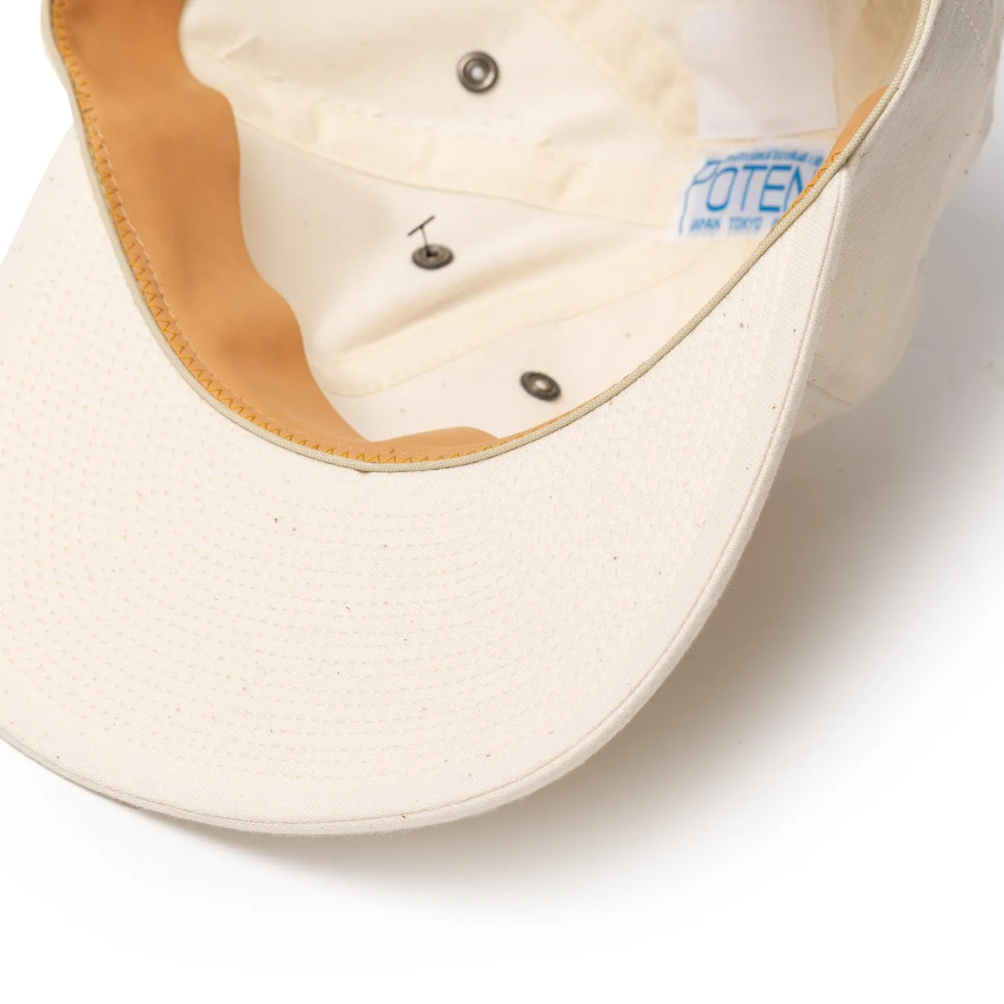 Poten Baseball Cap Poten Back Satin Baseball Cap White